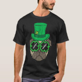 Leprechaun Pet Pug Shamrock Glasses St Patricks Da T-shirt (Voorkant)