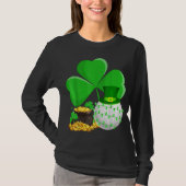 Leprechaun Pet Shamrock Leaf Golf St Patrick's Day T-shirt (Voorkant)