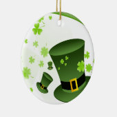 Leprechaun-petten met 4 bladklavers keramisch ornament (Rechts)