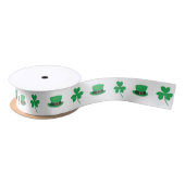 Leprechaun Petten & Shamrocks voor St Patrick's Da Satijnen Lint (Spoel)