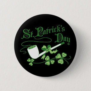 Leprechaun Pipe Ronde Button 5,7 Cm