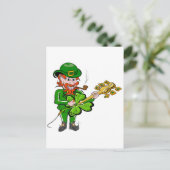 Leprechaun Plays Guitar Briefkaart (Staand voorkant)