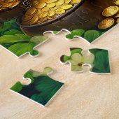 Leprechaun Pot met Goud Jacht St. Patrick's Dag Legpuzzel (Zijkant)
