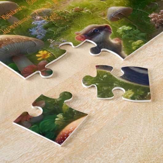 Leprechaun Pot of Gold achtervolging Legpuzzel (Zijkant)