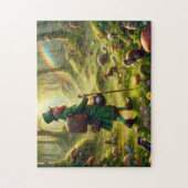 Leprechaun Pot of Gold achtervolging Legpuzzel (Verticaal)