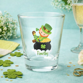 Leprechaun Pot of Gold Happy Street Patrick's Day Shot Glas