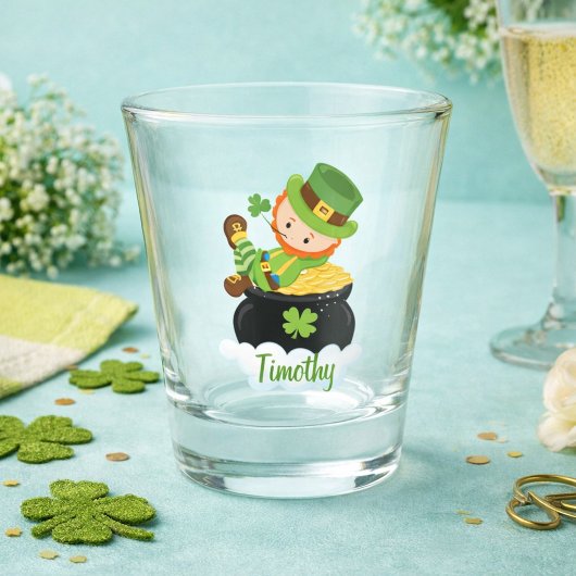 Leprechaun Pot of Gold Happy Street Patrick's Day Shot Glas