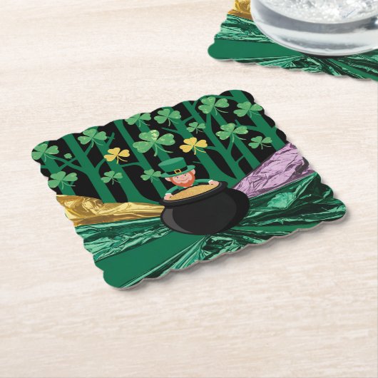 Leprechaun Pot of Gold Onderzetter Set (Gebogen)