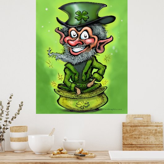 Leprechaun Pot of Gold Poster (Keuken)