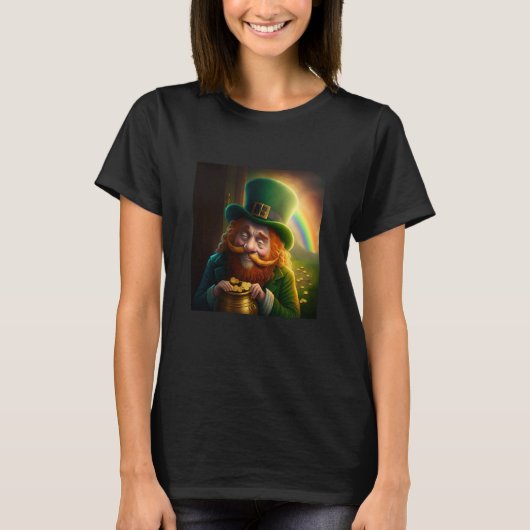 Leprechaun Pot of Gold Rainbow St Patrick's Day Lu T-shirt (Voorkant)