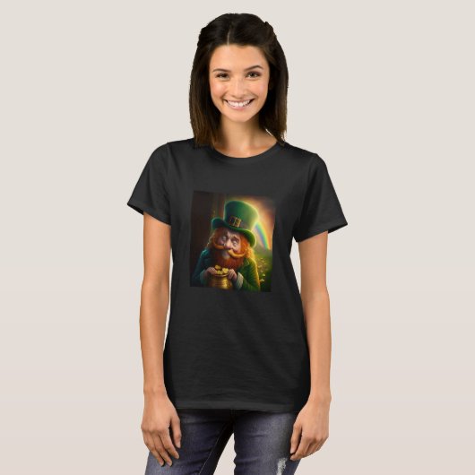 Leprechaun Pot of Gold Rainbow St Patrick's Day Lu T-shirt (Voorkant volledig)