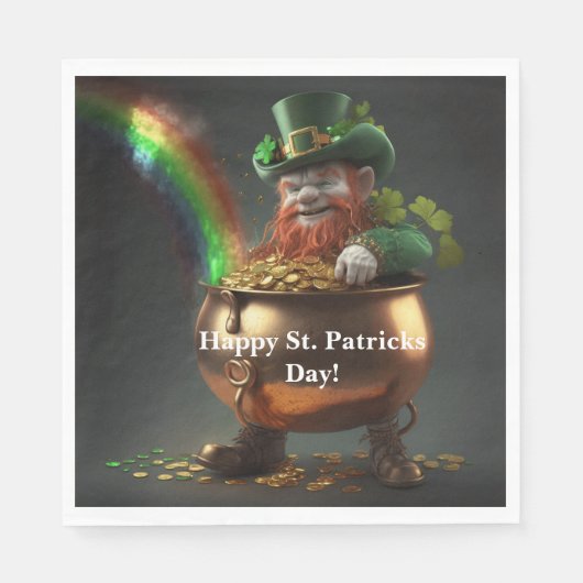 Leprechaun Pot Of Gold Servet (Voorkant)