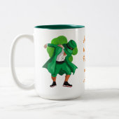 Leprechaun Pot o'Gold Rainbow Irish Coffee Tweekleurige Koffiemok (Links)