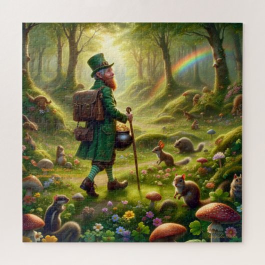 Leprechaun Pot van Goud Jacht Legpuzzel (Horizontaal)