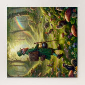 Leprechaun Pot van Goud Jacht Legpuzzel (Verticaal)