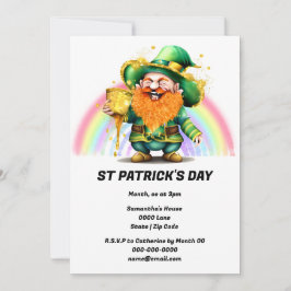 Leprechaun pot van gouden regenboog Ierse geluksfe Kaart
