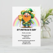 Leprechaun pot van gouden regenboog Ierse geluksfe Kaart (Staand voorkant)