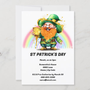 Leprechaun pot van gouden regenboog Ierse geluksfe Kaart