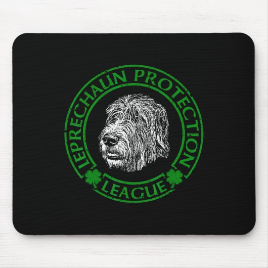 Leprechaun Protectie Liga Ierse Wolfshond Muismat (Voorkant)
