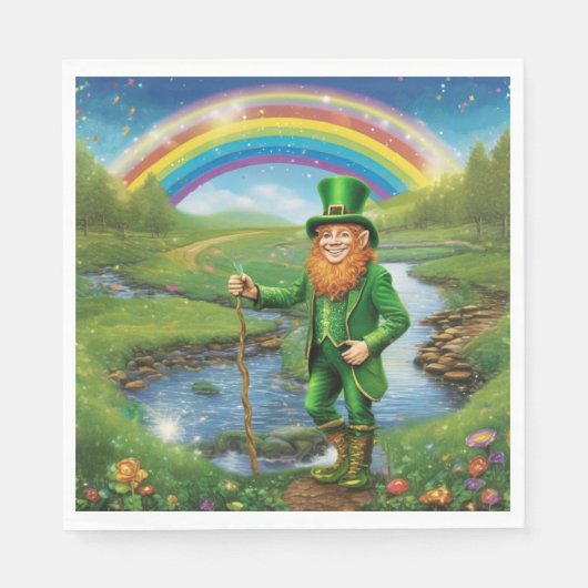 Leprechaun Rainbow Servet (Voorkant)