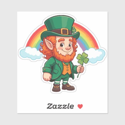 Leprechaun Rainbow Sticker (Vel)