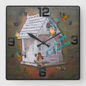 Leprechaun Reader Vierkante Klok (Voorkant)