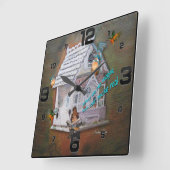 Leprechaun Reader Vierkante Klok (Hoek)