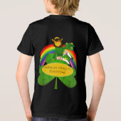 Leprechaun regenboog St. Patrick's Tri-Blend Shirt (Achterkant)