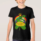 Leprechaun regenboog St. Patrick's Tri-Blend Shirt (Voorkant)