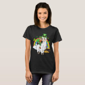 Leprechaun Ride Llama Alpaca Saint Patricks Day T-shirt (Voorkant volledig)