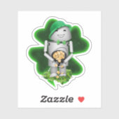 Leprechaun Robot St. Patrick's Dag Sticker (Vel)