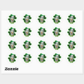 Leprechaun Robot St. Patrick's Day Ronde Sticker (Vel)
