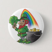 Leprechaun Ronde Button 5,7 Cm (Voorkant)