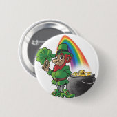 Leprechaun Ronde Button 5,7 Cm (Voorkant /achterkant)