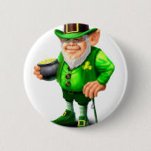 Leprechaun Ronde Button 5,7 Cm (Voorkant)