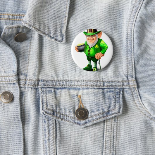 Leprechaun Ronde Button 5,7 Cm (In situ)