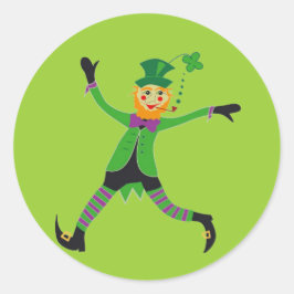 Leprechaun Ronde Sticker