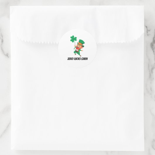 Leprechaun Ronde Sticker (Tas)