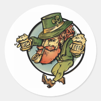 Leprechaun Ronde Sticker