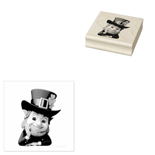 Leprechaun Rubberstempel (Gestempeld)