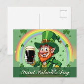 Leprechaun’s Cheers Beneath the Rainbow Briefkaart (Voorkant / Achterkant)