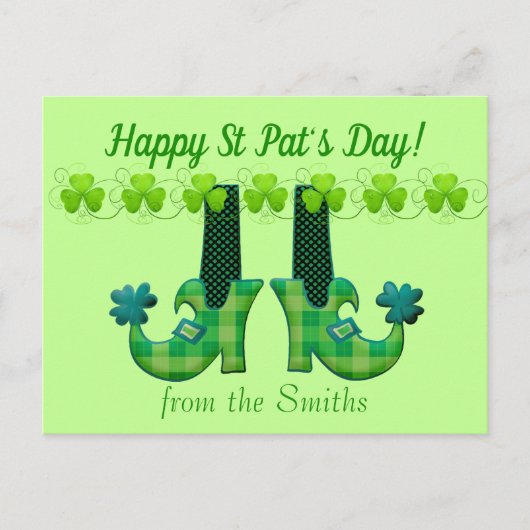 Leprechaun schetst St Patrick's Day Briefkaart (Voorkant)