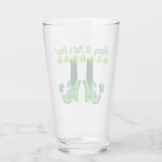 Leprechaun schetst St Patrick's Day Glas (Achterkant)