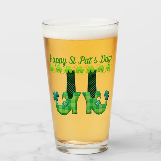 Leprechaun schetst St Patrick's Day Glas (Voorkant gevuld)