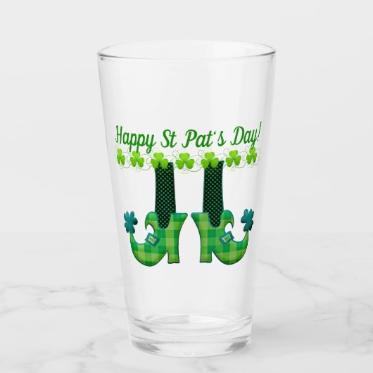 Leprechaun schetst St Patrick's Day Glas (Voorkant)