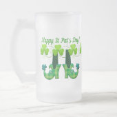 Leprechaun schetst St Patrick's Day Matglas Bierpul (Links)