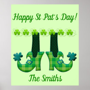 Leprechaun schetst St Patrick's Day Poster