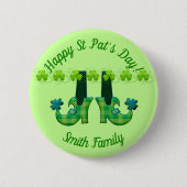 Leprechaun schetst St Patrick's Day Ronde Button 5,7 Cm (Voorkant)