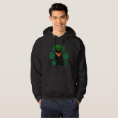Leprechaun Schipperke St Patricks Day Shamrock Paw Hoodie (Voorkant volledig)