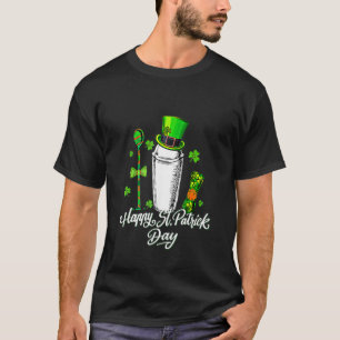 Leprechaun Shamrock Bartender Happy St Patrick's D T-shirt